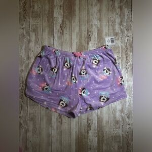 Ultra soft lavender fleece sleep shorts size Medium NWT